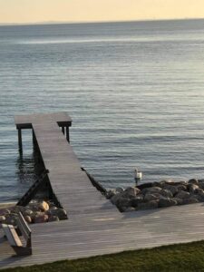 Badebro i Vedbæk ved øresund